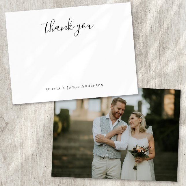 Minimalist Calligraphy Thank You Card (Creator Uploaded)