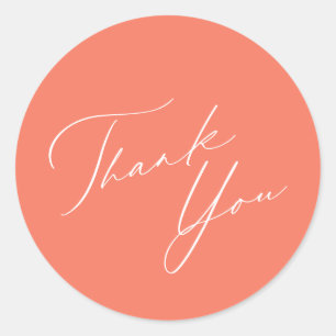 Minimalist Calligraphy Thank You Wedding Sticker