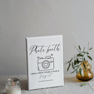 Minimalist  Calligraphy Wedding Photo Booth Sign