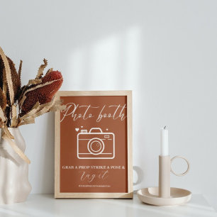 Minimalist  Calligraphy  Wedding Photo Booth Sign