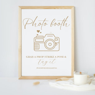 Minimalist  Calligraphy Wedding Photo Booth Sign