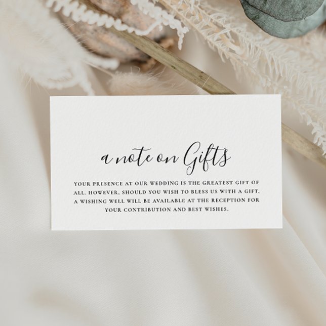 Minimalist Calligraphy Wedding Wishing Well Enclosure Card (Creator Uploaded)