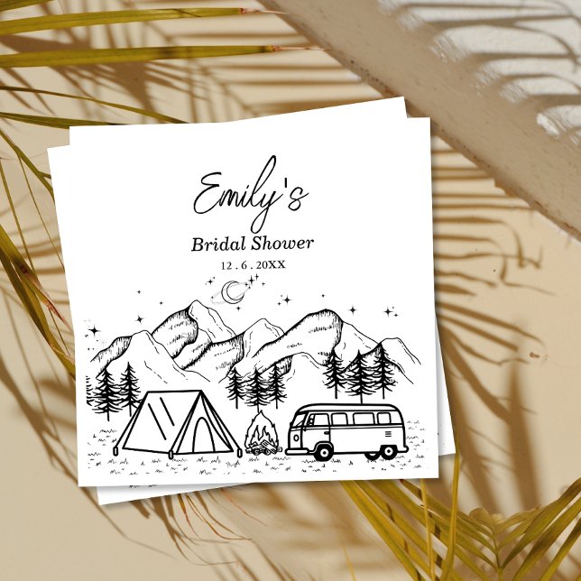 Minimalist Camp Bride Bridal Shower  Napkin (Creator Uploaded)