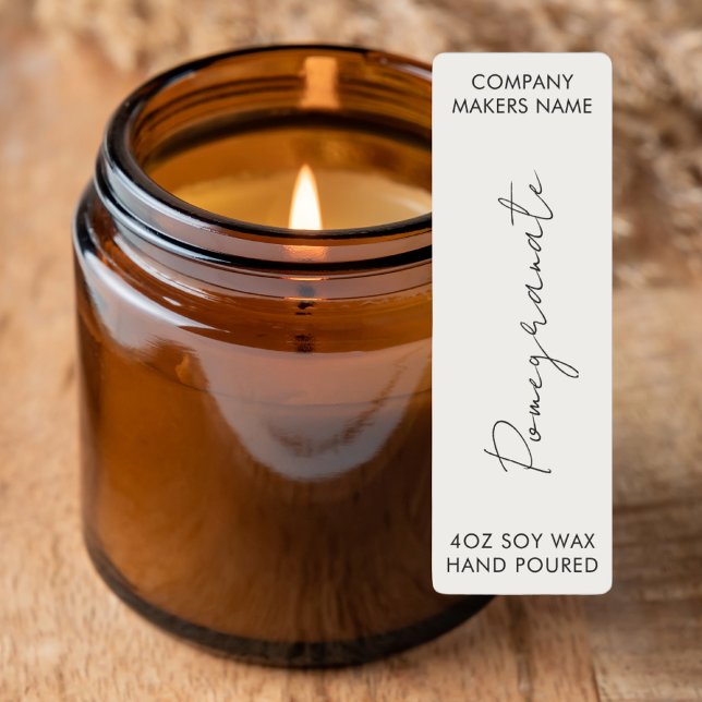 Minimalist Candle Jar Thin Vertical Label Set (Creator Uploaded)