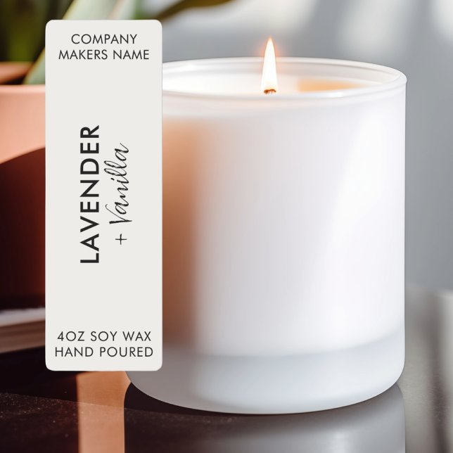 Minimalist Candle Jar Thin Vertical Label Set (Creator Uploaded)