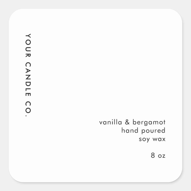 Minimalist Candle Label (Front)