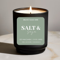 Minimalist Candle Label Sticker | Custom Soy Wax