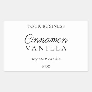 Minimalist Candle Product Packaging Label