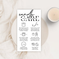 Minimalist Candle Safety Instructions Cards