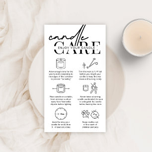 Minimalist Candle Safety Instructions Cards