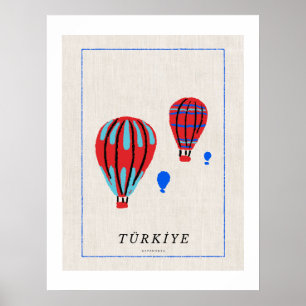Minimalist Cappadocia Poster - Türkiye Souvenir