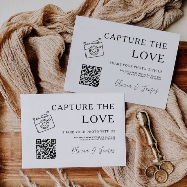 Minimalist Capture The Love Card Template, QR Code (Minimalist Capture The Love Card Template, QR Code)