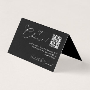 Minimalist Capture The Love QR code Folded Card
