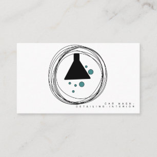 Minimalist Car Wash Interior Designer Logo Business Card