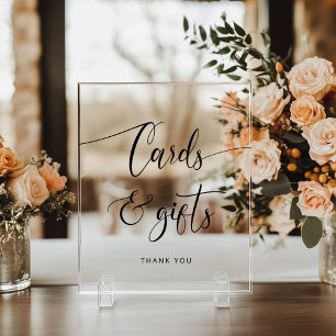 Minimalist Cards and gifts  Acrylic Sign