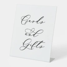 Minimalist Cards and Gifts Wedding Sign | Elegant 