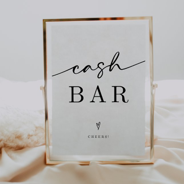 Minimalist Cash Bar Wedding Sign (Creator Uploaded)