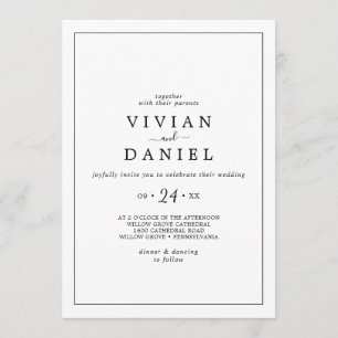 Minimalist Casual Wedding Invitation
