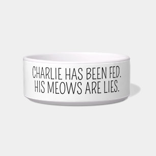 Minimalist Cat Dog Food Drink Pet Lovers Owner Bowl