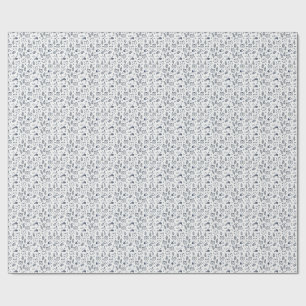 Minimalist Cat Face & Tropical Leaves Pattern Art Wrapping Paper