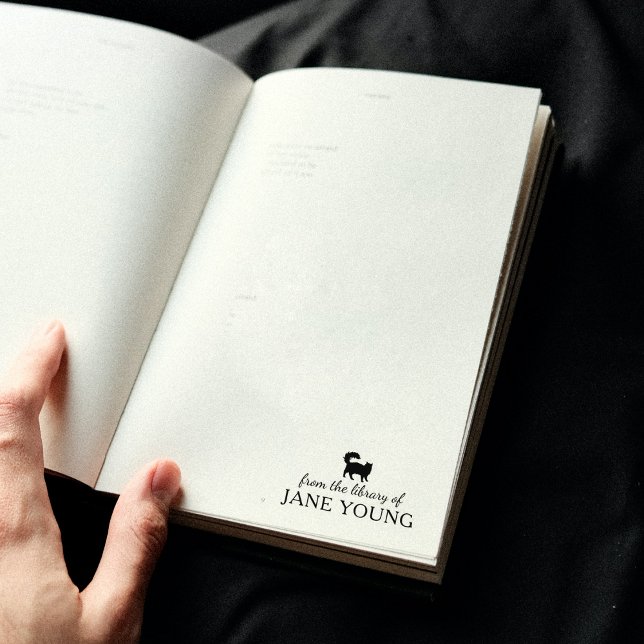 Minimalist Cat From the Library Of, Book Rubber Stamp (Creator Uploaded)