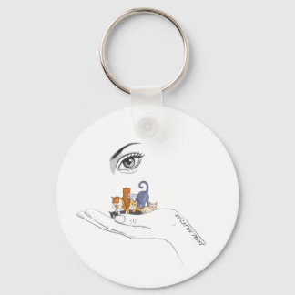 Minimalist cat Keychain