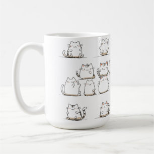 Minimalist Cat Line Art - Elegant Hand-Drawn Coffee Mug