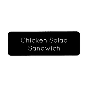 Minimalist Catering Food Meal Prep Black and White