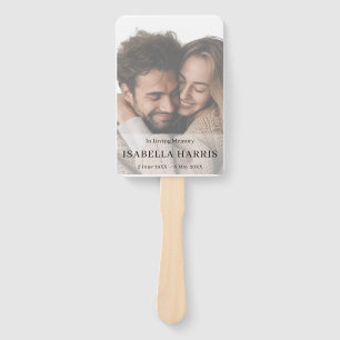 Minimalist Celebration of Life Fan Design