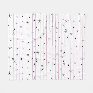 Minimalist Celestial Stars Fleece Blanket