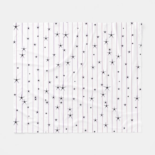 Minimalist Celestial Stars Fleece Blanket  (Front (Horizontal))