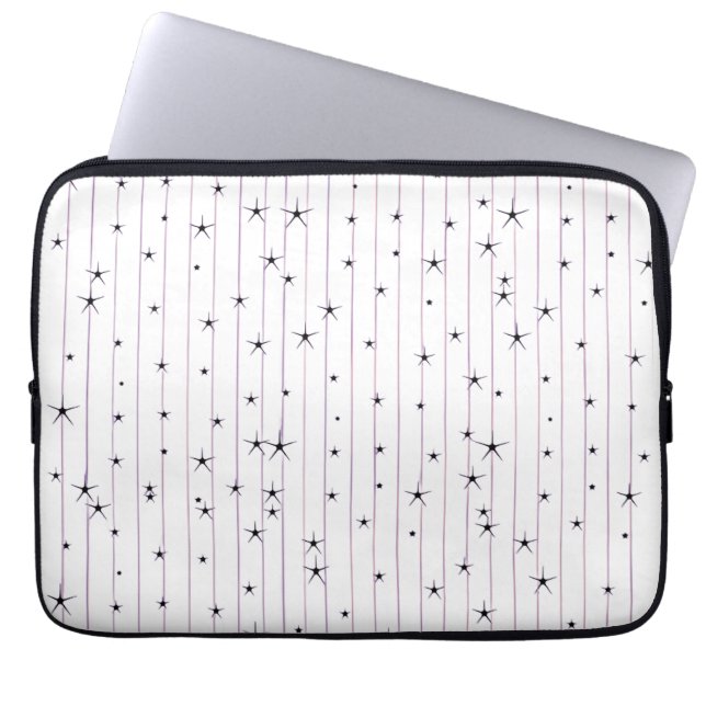 Minimalist Celestial Stars Laptop Sleeve  (Front)