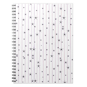 Minimalist Celestial Stars Spiral Notebook