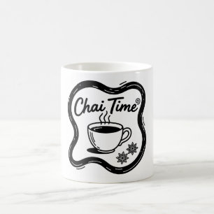 Minimalist Chai Time Typography Art Coffee Mug