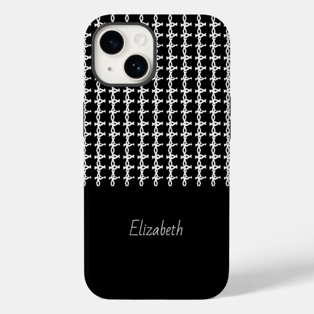 Minimalist Chain Pattern Case-Mate iPhone Case (Back)