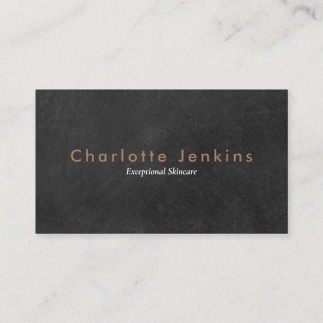 Minimalist Chalkboard Professional Business Card (Front)