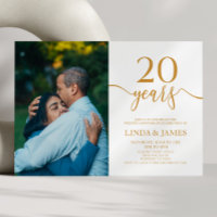 Minimalist Champagne 20th Wedding Anniversary