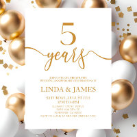Minimalist Champagne 5th Wedding Anniversary
