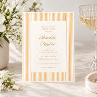 Minimalist Champagne Stripe Classic Bridal Shower