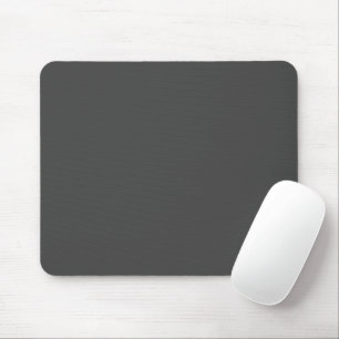 Minimalist charcoal grey solid plain simple mouse mat