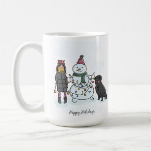 Minimalist Charming White Christmas Cozy Clean Coffee Mug