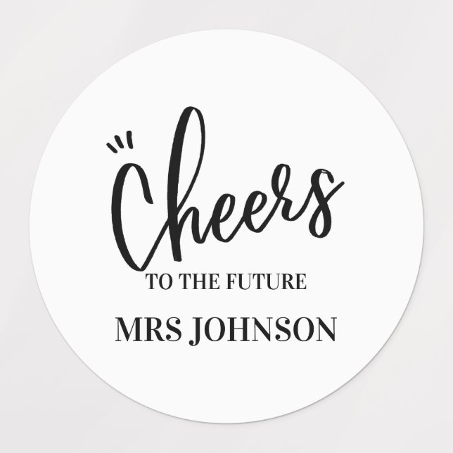 Minimalist Cheers to the Future MRS Bridal Shower (Design 1)