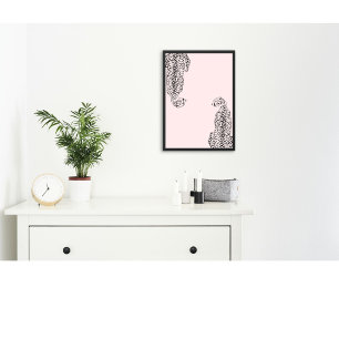 Minimalist Cheetah Wall Art Print Modern