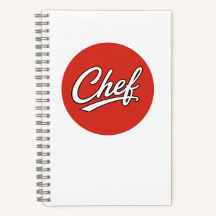 Minimalist Chef Script Typography Design Notebook