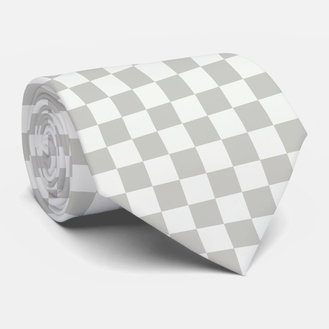 Minimalist Chequered Neck Tie (Rolled)