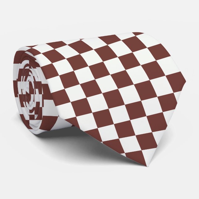Minimalist Chequered Neck Tie (Rolled)