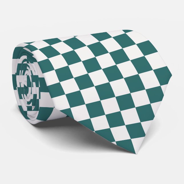 Minimalist Chequered Neck Tie (Rolled)