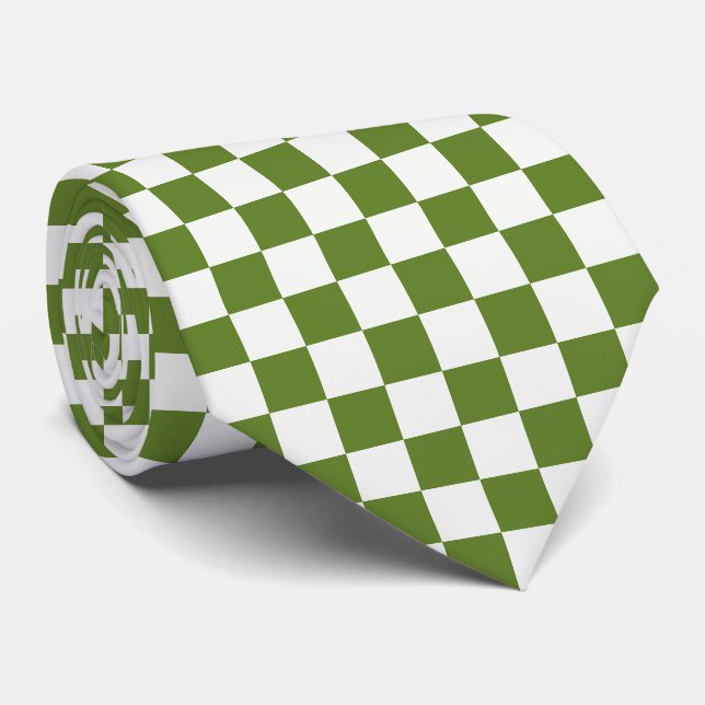 Minimalist Chequered Neck Tie (Rolled)