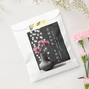 Minimalist Cherry Blossom Flowers Baby Shower Favour Bags