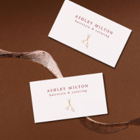 Minimalist Cherry Old White Faux Gold Scissors